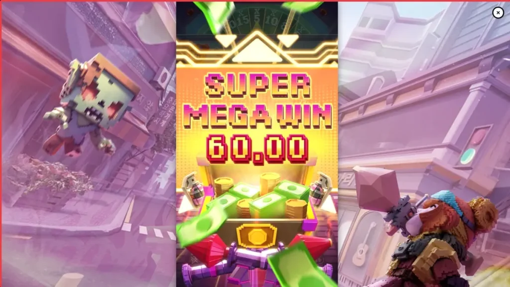 Interface do jogo de slot Zombie Blasters com temática de apocalipse zumbi