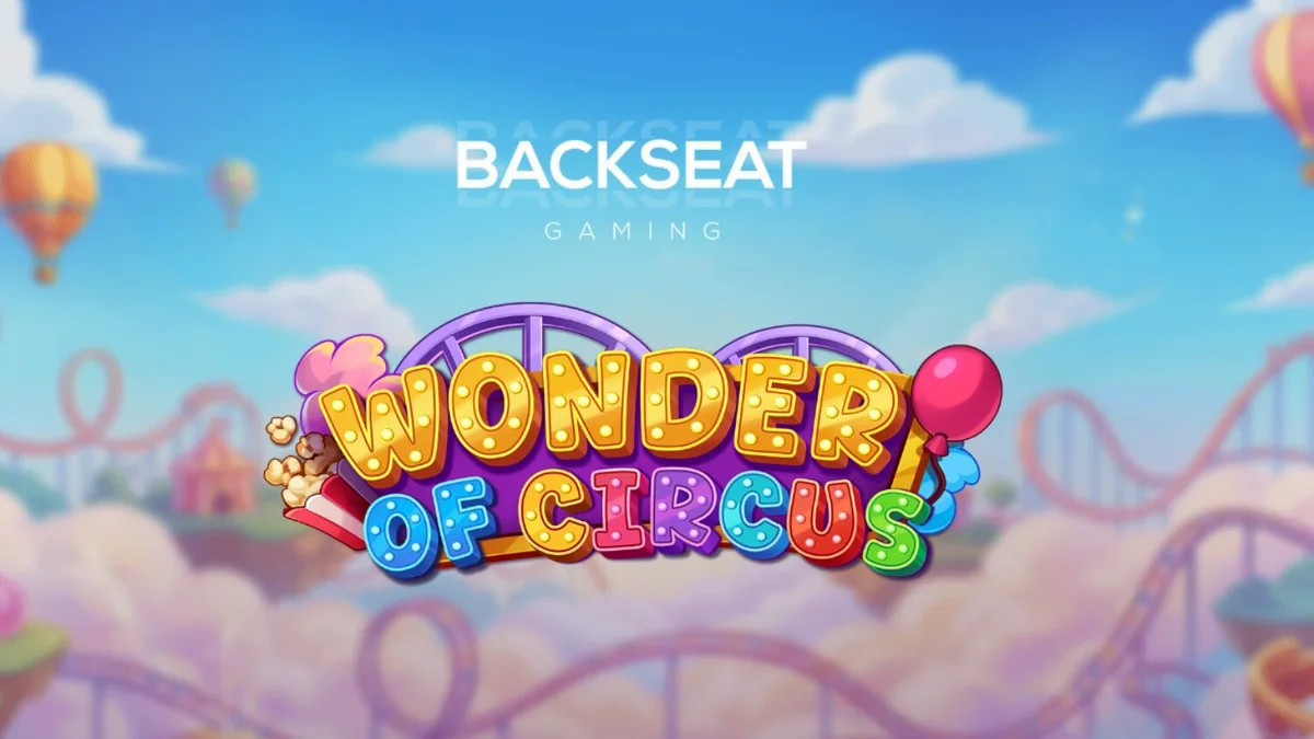 Interface vibrante do slot Wonder of Circus com elementos de circo e neon