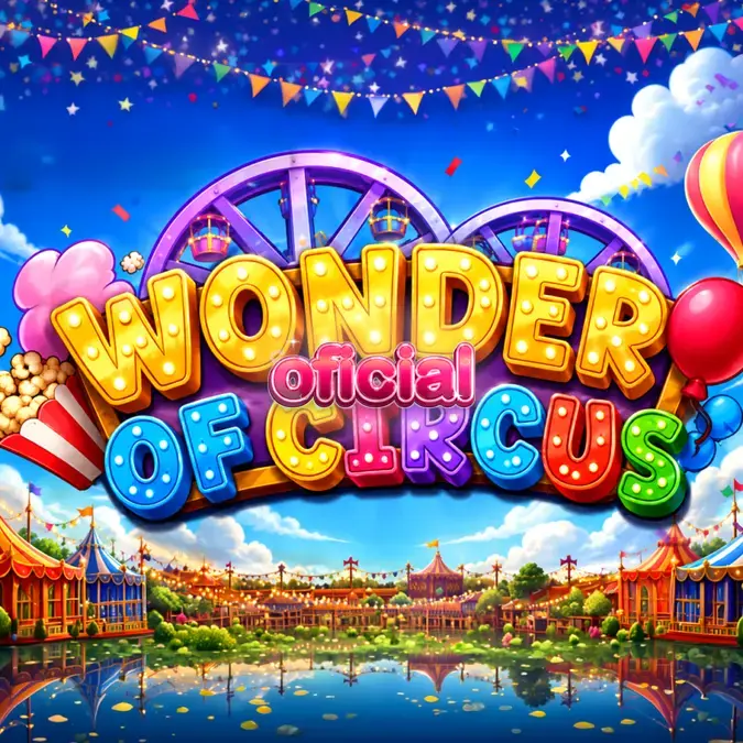Interface colorida e vibrante do slot Wonder of Circus com o tema de circo